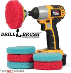 Drill Brush - Scrub Pads - Bathroom Accessories - Cleaning Supplies - Spin Scrubber Pad Kit - Hard Water Stain Remover - Shower Cleaner - Tub Cleaner - Bath Mat - Glass Cleaner - Shower Door Cleaner