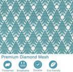 Polecasa Heavy Duty Large Mesh Laundry Bags with ID Tag and Locking Drawstring Closure - 2 Pack, 24 x 36 inches - Laundry Hamper Liner, Washable Laundry Bag for Travel, Sports, Dorms (Aqua)