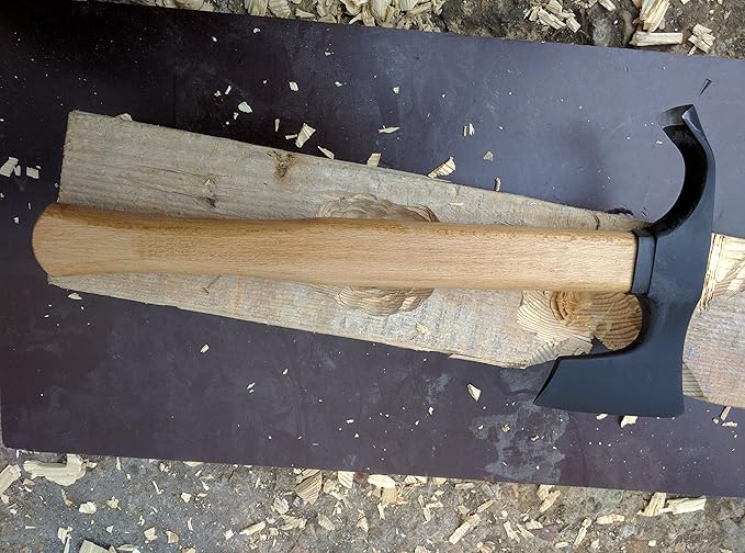 Elegant Small Bearded Hatchet/Axe Combined with Curved Adze Blade - Bowl Makers Tool- Rare!!!
