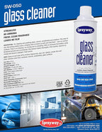 Sprayway Glass Cleaner with Foaming Spray for a Streak-Free Shine for Home and Automotive Use,19 oz.,(Pack of 12)