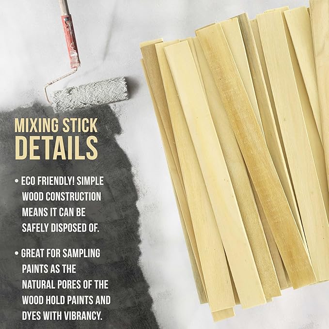 Custom Shop Craft and Paint Sticks - (Pack of 900 Sticks) 12" Inch Premium Grade Wood Stirrers/Paddles - Use for Wood Crafts -to Mix Epoxy Resin or Paint -Garden Sign Posts