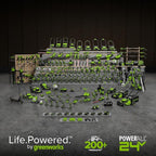 Greenworks 24V Cordless Brushless 400 in-lbs Drill/Driver+1950 in-lbs Impact Driver Combo,High Torque, Lightweight, (2) 2.0Ah USB-C Batteries(12,000mAh Power Bank) and 65W USB-C Fast Charger(3-Port)