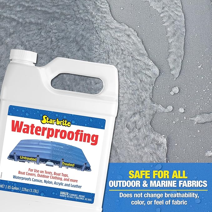 STAR BRITE Waterproofing Spray, Waterproofer + Stain Repellent + UV Protection for Boat Covers, Car Covers, Bimini Tops, Tents, Jackets, Backpacks, Boots, Awnings, Patio Covers & More
