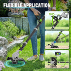 Weed Wacker Cordless 21V 12'' Electric Weed Eater Battery Powered String Trimmer, Auto Line Feed GrassTrimmer Battery and Fast Charger with for Yard, Garden (AD-ST-001)