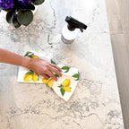 Reusable Paper Towels - 24 Pack - Roll of Washable Cotton Cloth Paper Towels - Paperless Reusable Napkins Cloth Washable - Absorbent + Long Lasting - Zero Waste Products - (Lemon)