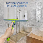 DSV Standard 10" Heavy Duty Green, Grey Window Cleaning Squeegee, Handheld Squeegee for Glass Doors, Windows, Car Windshields & More