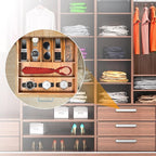 Bellsal Bamboo Silverware Organizer, 12"x15.7" Utensil Holder Cutlery Tray with Grooved Drawer Dividers for Kitchen Flatware, Bedroom, Office (7 Slot, Acacia)