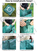 Gardzen Large Leaf Scoop Hand Rakes, Debris and Yard Waste Removal, Comes with 72 Gallon Garden Bag, Work Gloves, Protective Pads(Green)