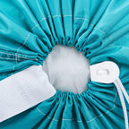 HOMEST XL Nylon Laundry Bag with Strap, Large Dirty Garments Organizer, Easy Fit a Hamper or Clothing Basket, Can Carry Up to 4 Loads of Clothes, Sky Blue