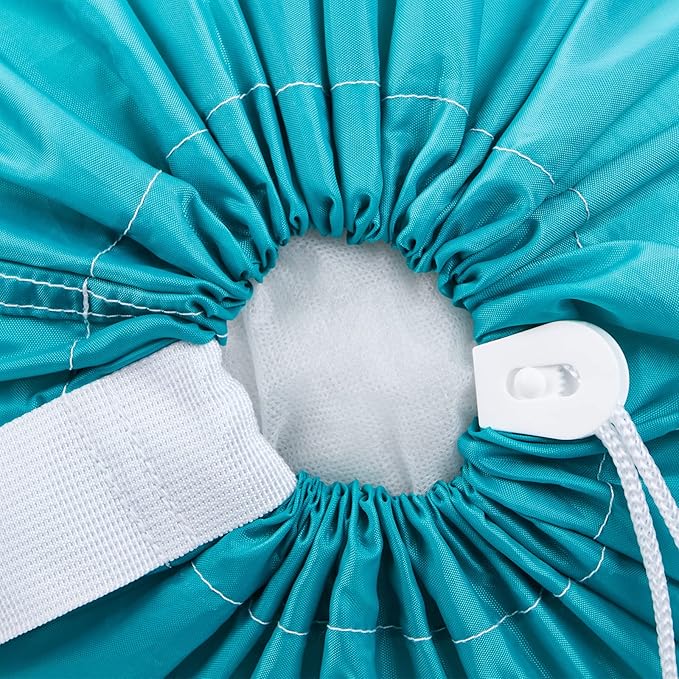 HOMEST XL Nylon Laundry Bag with Strap, Large Dirty Garments Organizer, Easy Fit a Hamper or Clothing Basket, Can Carry Up to 4 Loads of Clothes, Sky Blue