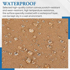 Canvas Patch 5.5 x 8 Inches 6Pcs Self-Adhesive Waterproof Canvas Patch Kit for Repairing Tents,Sofas,Boat Covers,Camping Chair,Awnings,Car Seats.(Light Brown)