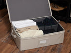 Covermates Keepsakes - Adjustable Zip-Top Storage Box - Configurable FlexGrid Compartments - Heavy Duty Polyester- Reinforced Handles - Stackable Design - Indoor Storage, Beige Heather