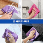 JOYMOOP Microfiber Waffle Weave Cleaning Cloth,Highly Absorbent Kitchen Towels,Quick Drying Lint Free Dish Towels for Kitchen,6 Pack, Mixed Color, 15.7×15.7inch