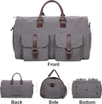 seyfocnia Convertible Travel Garment Bag,Carry on Garment Duffel Bag for Men Women - 2 in 1 Hanging Suitcase Suit Business Travel Bag