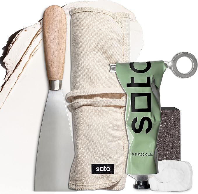 soto Small Hole Repair, White Spackle, 7-Piece Kit (No. 07 in Situ White) - High Strength Small Hole Repair Kit for use on: Walls, Drywall, Ceiling, Furniture, Cabinets