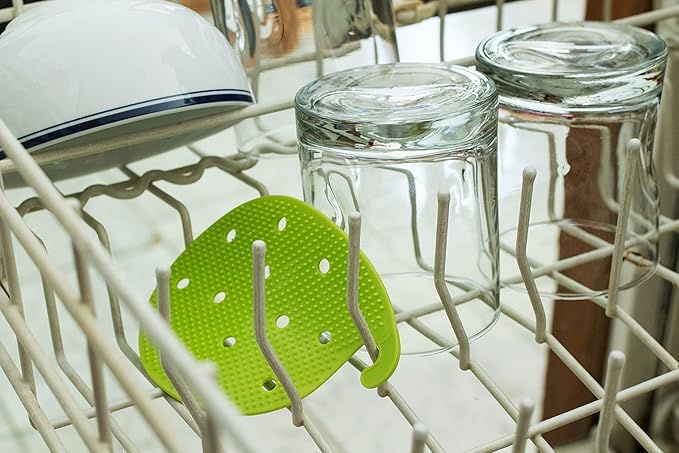 Vegetable Scrubber Brush : Double Sided Fruit and Vegetable Scrubber - Multi Use: Potato Scrubber - Carrot Brush - Trivet - Jar Opener by Cestari Kitchen