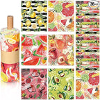 36 Count Reusable Cleaning Cloths Washable Cotton Kitchen Towels for Home(Fruit Style,Fresh Color)