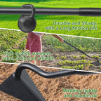 Garden Hoe, 59 Inch Triangle Warren Hoes for Cutting Trenches, Digging, Loosen The Soil, Weeding, Heavy Duty Hoe Garden Tool with Adjustable Long Handle