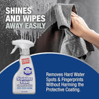 Bar Keepers Friend Stainless Steel Cleaner and Polish Spray (2 x 16 oz) Removes Oily Fingerprints, Hard Water Stains, Grime & Food Debris without Scratching or Dulling Appliances & Surfaces