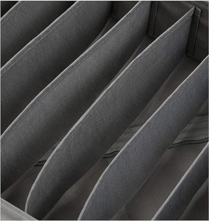 Amazon Basics Dresser Drawer Storage Organizer for Undergarments, Set of 4 - Gray