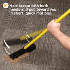 FURemover Sweep Pet Hair Rubber Broom with Carpet Rake and Squeegee, Ideal for Tile, Carpet and Hardwood, Disassembles for Easy Storage