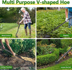 Garden Hoe, 59 Inch Triangle Warren Hoes for Cutting Trenches, Digging, Loosen The Soil, Weeding, Heavy Duty Hoe Garden Tool with Adjustable Long Handle