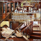 Wood Furniture Repair Kit, 21 Pcs Touch Up Wood Putty, Wood Fillers and Beeswax - Repair Cracks, Scratch, Hole, Discoloration for Wooden Floor, Door, Laminate, Table, Cabinet Surfaces