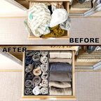 Simple Houseware Underwear Drawer Organizer for Lingerie/Undergarment/Bra/Panty/Sock/Onesie, Set of 6, Dark Gray