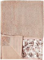Zahari Home Sinatra Modern Bathroom Towel Set 3 Piece Towel Blush Bath Towel, Hand Towel and Wash Towel Luxury Contemporary Bling Blush Bath Towel Sets Soft Plush and Highly Absorbent