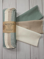 Paperless Towels, 12-12" X 10" Washable Paper Towels, Reusable Paper Towels, 100% Cotton (Sage)