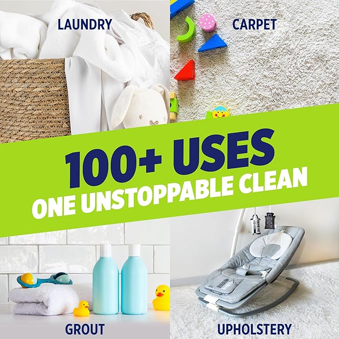 OxiClean Triple Action Free Versatile Stain Remover Powder, Use with Detergent, No Fragrance, No Dyes, No Chlorine, Removes Stains, Brightens Colors and Whites, 4 lbs