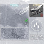 Yimobra Large Bath Mat 36"x24", Super Soft Quick Dry Memory Foam Bathroom Rug, Water Absorbent, Non Slip Backing Machine Washable for Tub Shower, Thick Comfort Support, Silver