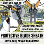 KAKURI Japanese Pruning Saw with Sheath 8.2" for Tree Trimming - Hand Tree Saw for Gardening, Camping, Bushcraft - Non Slip Cork Handle - Made in Japan