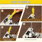 15 Pcs Wood Anchor, Stripped Screw Hole Repair Kit for Wood, Wall, Door, Wall Anchor, Fixing Stripped Screw Holes, Fits Wood Screws Sizes #2 to #16, Screw Holes from Stripped to Gripped