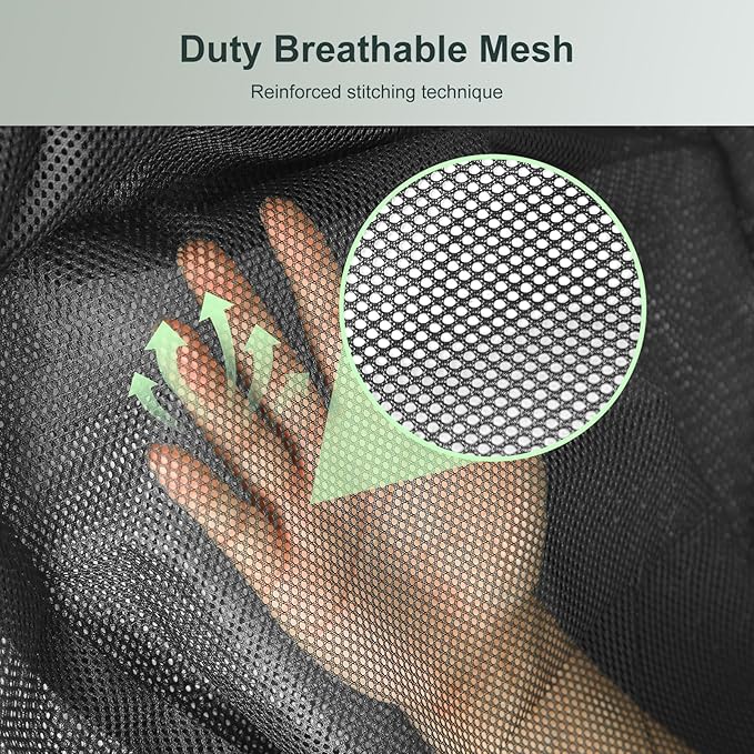 Large Mesh Laundry Bag for Travel: 2 Pack 23 x 34 Inches Heavy Duty Hamper Liner Bags - Washable Laundry Drawstring Bag for College, Dorm, Family and Apartment Dwellers, Black