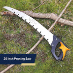 Kings County Tools Large Arborist Raker-Tooth Fast Cutting Pruning Saw | Green Wood Ready | Ergonomic Cushioned Handle | 20” Blade for Large Branches