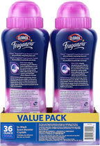 Clorox Fraganzia Laundry Scent Booster Crystals, In-Wash Fragrance Beads for Fresh-Smelling Clothes & Linens, Safe for All Fabrics & Colors, Easy-Pour Bottle, Spring Scent, 18 Oz, 2 Pack