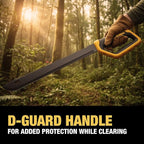 DEWALT 21 Inch MA61 D-Guard Machete - Full Tang Stainless Steel Blade with Saw Back & Protective D-Guard Non-Slip TPR Handle with Nylon Sheath for Brush Clearing, Yard Work, Camping and Outdoor Use