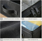 TidyCorner 2-Pack Under Bed Storage Containers, 8 Inches Tall Underbed Clothes Storage Organizer Bin with Sturdy Sidewalls/Bottom, Under the Bed Storage Bags 2 Storage Bins, Black