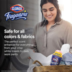 Clorox Fraganzia Laundry Scent Booster Crystals, In-Wash Fragrance Beads for Fresh-Smelling Clothes & Linens, Safe for All Fabrics & Colors, Easy-Pour Bottle, Rose Scent, 70 Oz