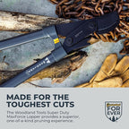 Woodland Tools Super Duty Lopper, 32 Inch Geared Bypass Branch Cutter with Soft Grip Handles, Manual Tree Limb Cutter for Thick Branches, Heavy Yard Work, and Seasonal Pruning