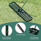Goplus Lawn Leveling Rake, 46" x 10" Heavy Duty Level Lawn Tool w/ Ergonomic Handle for Soil, Effort-Saving Landscape Rake for Garden, Backyard, Golf Course, Farm, Pasture