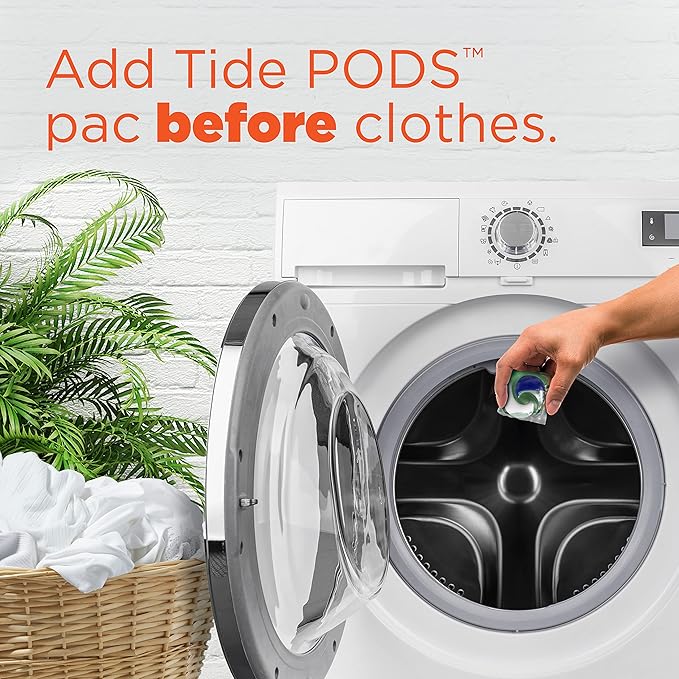 Tide Pods Laundry Detergent, Clean Breeze, 57 Pacs Capsules, 46 Ounce