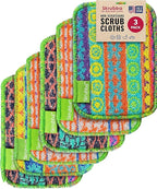Wet-it! Skrubba 6-Pack Reusable Dish Scrubbers – Non-Scratch Scouring Pads for Kitchen & Household – Eco-Friendly, Dishwasher Safe Scrub Sponges for Dishes, Pots & Pans (Vogue)