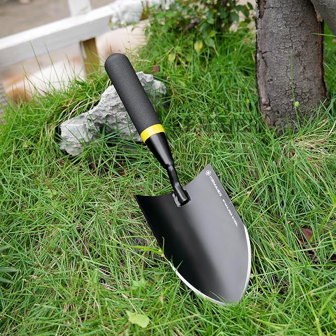 Heavy Duty Stainless Steel Garden Trowel and Shovel, Easy Digging and Weeding, Durable Garden Tools for Gardening and Planting