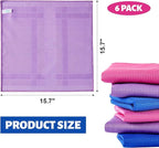 JOYMOOP Microfiber Waffle Weave Cleaning Cloth,Highly Absorbent Kitchen Towels,Quick Drying Lint Free Dish Towels for Kitchen,6 Pack, Mixed Color, 15.7×15.7inch