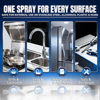 4 x 1 Gallon Sheila Shine Stainless Steel Cleaner and Polish - Cleans, Polishes & Protects Kitchen Appliances, Refrigerators, Sinks, Ovens & Grills - Stainless Steel Metal Cleaner