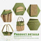 13 Pieces Succulent Tools Kit with Organizer Bag, Gardening Tool Set with Tote,Mini Succulent Garden Tool Kit Succulent Bonsai Planter Set Indoor Gardening,Miniature Indoor Fairy Planting Care Green