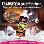 Quick 'n Brite Fireplace Gel Cleaner for Brick, Stone, Rock, Tile, and Marble, Nonabrasive Fireplace Cleaner, Made in the USA, 16 oz