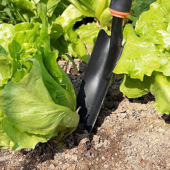 Arinasun Garden Tool Set, 4 Pieces， Including 2 Shovels,1 Rake, 1 Cultivator, Rust-Resistant lron Tools, Rubber Grip Handles